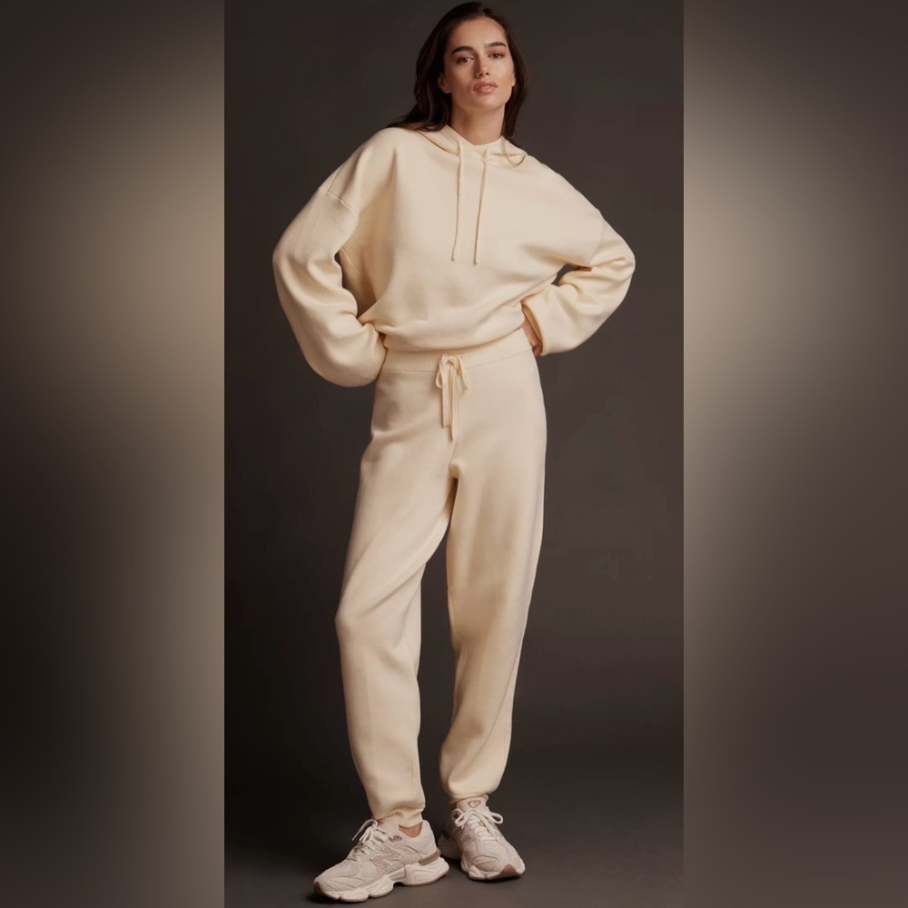 Daily Practice Knit Barrel Pants (New) , Color: Buttercream 🧈